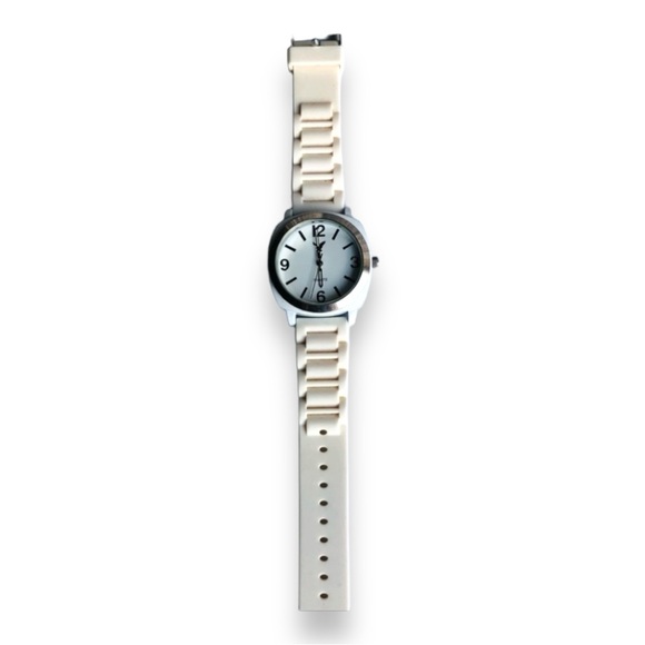 AMERICAN EAGLE VINTAGE WHITE JELLY BAND WATCH. SUPER CUTE ADJUSTABLE STRAP - Picture 10 of 10
